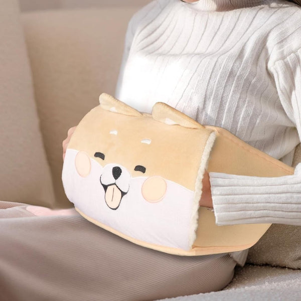 Ceinture Peluche Tissu Doux avec Bouillotte - Chien