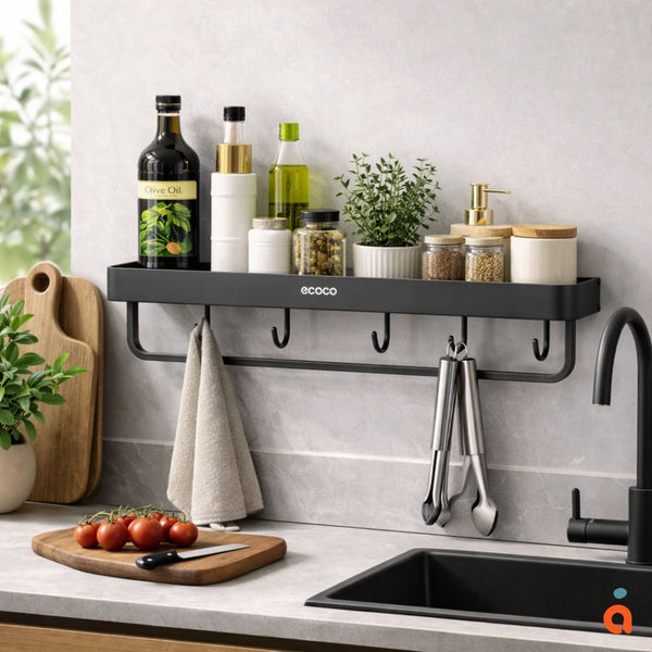 Étagère Murale ECOCO Sans Perçage – Organisation Élégante et Pratique 49cm x 12cm