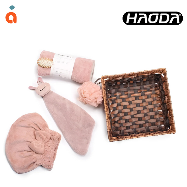 Coffret Bain & Spa HAODA 6 Pcs - Pink Attention