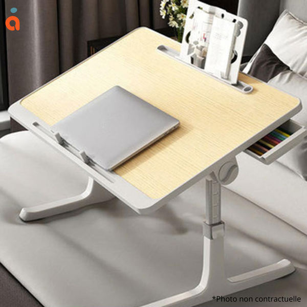 Table de Lit Pliable pour PC Portable – Hauteur & Inclinaison Réglables